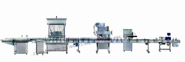 GZF-12L灌裝線直列式裝機、自動鎖蓋機、鋁箔封口、貼標灌裝線